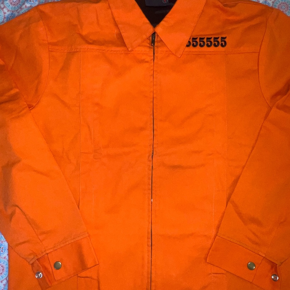 Vlone Orange 55555 Prison Jacket Size XL